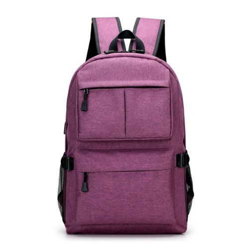 Young men fashion laptop business travel USB backpack