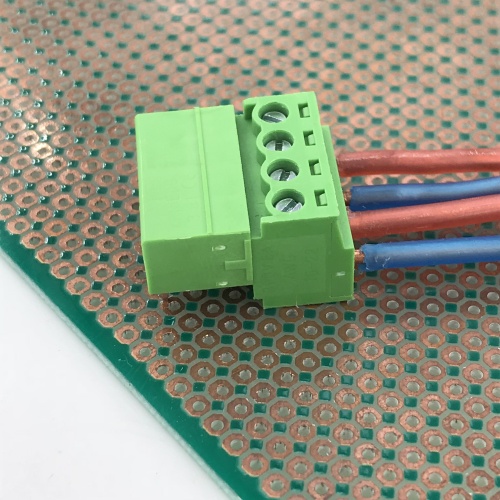 Bloco de terminais de contato de 4 vias PCB