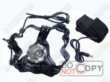 3.7v Black, Silver Cree Led Headlamp, Cree Q5 Led 3-mode Rechargeable Headlamp With 2×18650 Battery