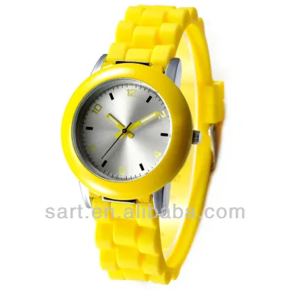 2015 high quality watch, women gift sunray dial promotion silicone watch