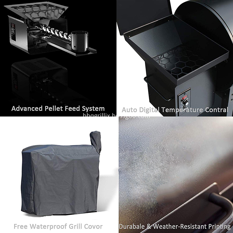 Wood Pellet Grill Smoker 8 In 1 Bbq Auto Temperature