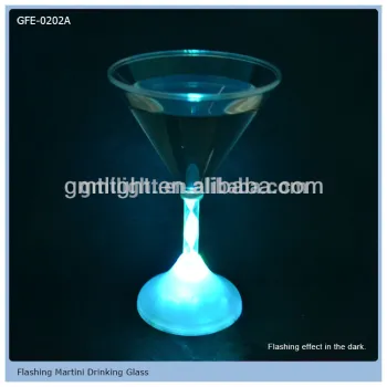 party decoration led flashing martini glass