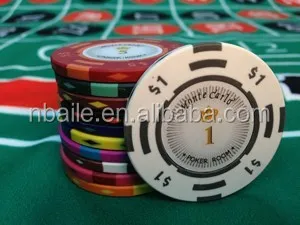 13.5G Clay Monte Carlo Casino Poker Chip - 2 Tone Design