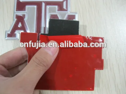 Promotional gifts custom logo aluminum sticker,metal craft decorative sticker