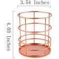 Wire Storage Basket Rose Gold Storage Basket Makeup Organizers Box Supplier