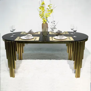 Contemporary Marble Top Round Steel Dining Tables: Latest Designs