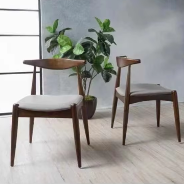 High Quality Wooden Home Furniture Rattan Wicker Back with Soft Cushion Wood Kitchen Dining Chair