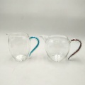 thermostability clear glass tea cup with handle