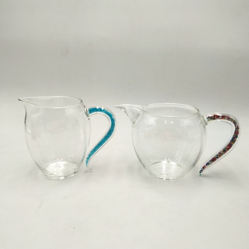 thermostability clear glass tea cup with handle