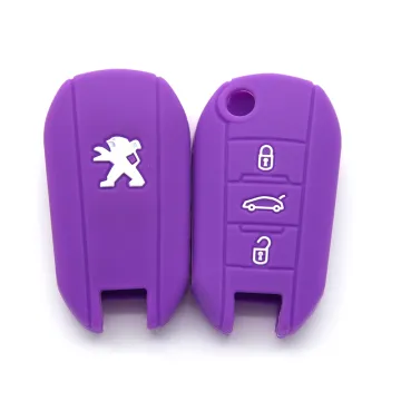 Silicone car key fob case for peugeot 3008