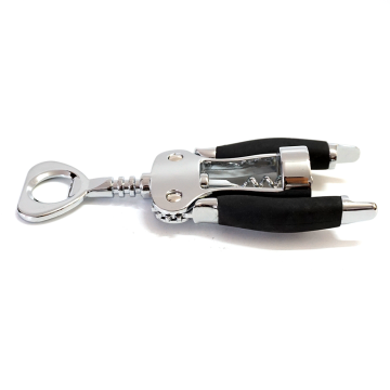 Zinc Alloy Wine Cork Opener With Silicone Handle