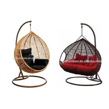 Factory Price Hotel Rattan Lee West Egg Chair - Outdoor Double Seat Garden Furniture
