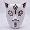 Máscara de cosplay facial branca Kitsune Fox japonesa