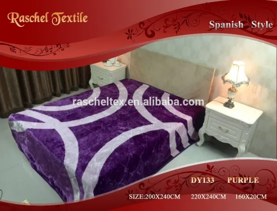 100% Polyester blanket Korean style Spain Design 2Ply 2 Side Printing Types of Blanket