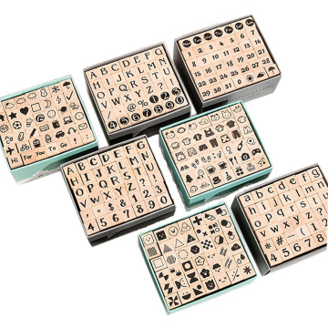 Creative Geometric Wooden Stamp Set for Kids