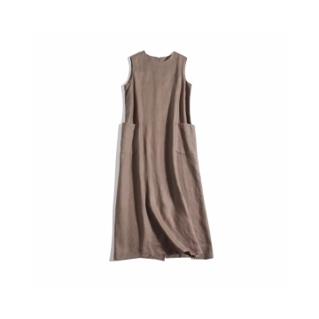 Casual Women's Loose Linen Sleeveless Long Skirt