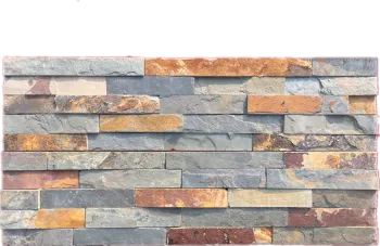 Rusty five strips wall cladding stones