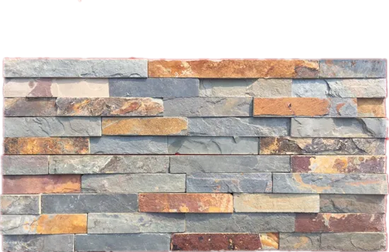 Rusty five strips wall cladding stones