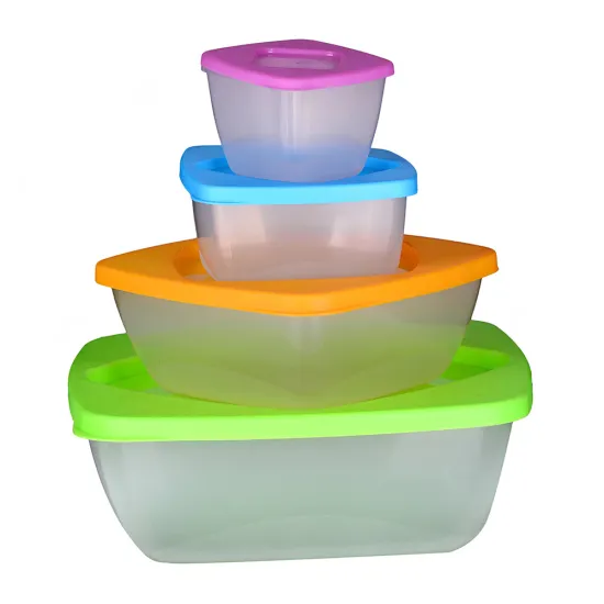 Hotsale 4 PCS Colorful Food Fresh Container