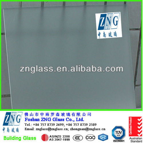 5-19mm thick frosted and tempered glass with as 2208 & ccc certification