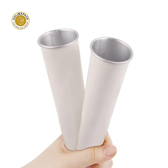 Customized Disposable Aluminum Foil Ice Cream Popsicle Packaging: 100ml Alcohol-Resistant Paper Cone Tube