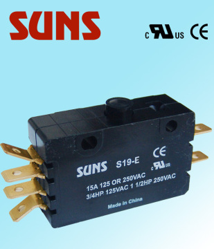 UL phê duyệt S19-E Micro Micro Switches 15a 250V