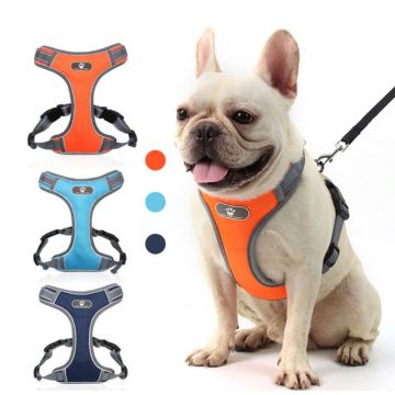 Ensemble de harnais de chien en nylon réflexive réglable de luxe - Taille XS