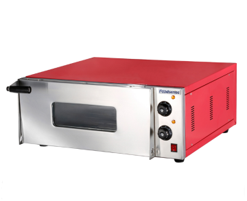 18 pollici di forno per pizza elettrica per cucine commerciali - mazzo e rastrello 1/2 con timer del forno e doppi riscaldatori
