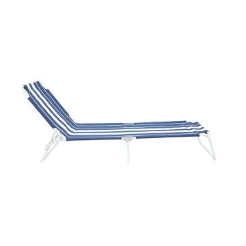 Customized 3-Position Steel Tube Folding Reclining Beach Lounge Bed