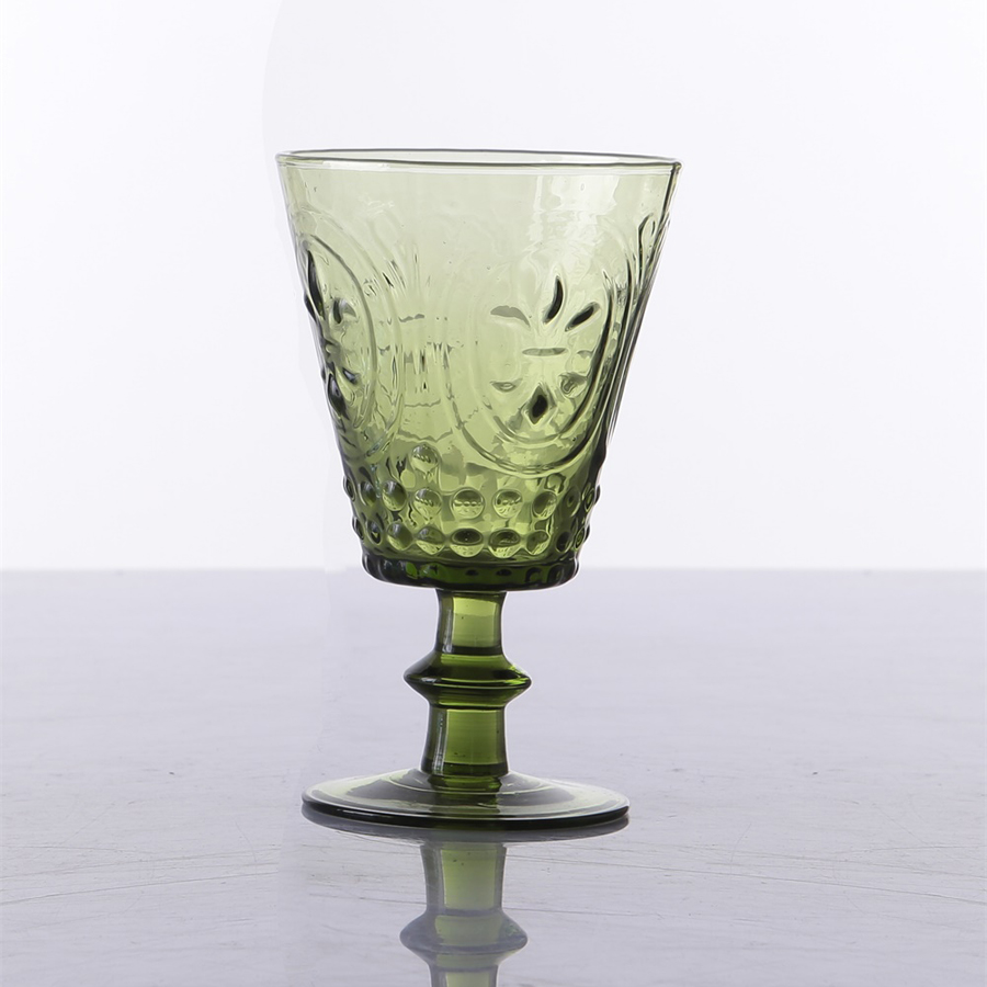 Br 9024hand Blown Solid Colored Water Glass Goblets