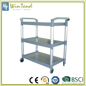 Hospital medical trolley, gray plastic medical trolley