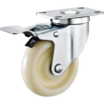 American Medium Duty Plate Swivel PP Caster Wheel with brake