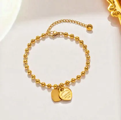 Stylish Titanium Heart String Bracelet