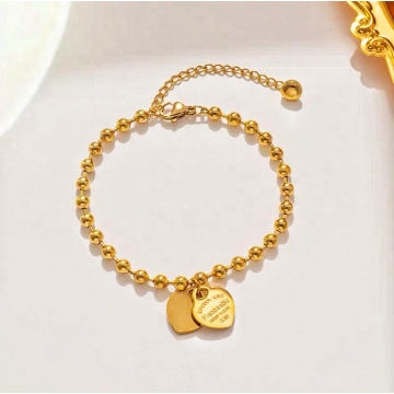 Brazalete de cuerda del corazón de titanio elegante