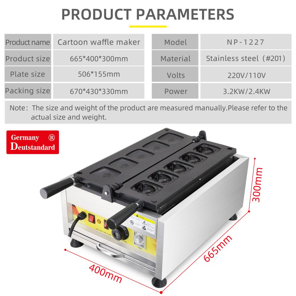 Prix ​​de gros Waffle Waffle Baker Machine à Waffle Maker en acier inoxydable