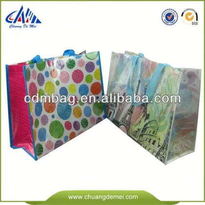 Laminated Green green pp woven bags