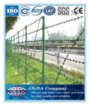 ANJIA electric galvanized barbed iron wire price per roll(ISO9001 factory)