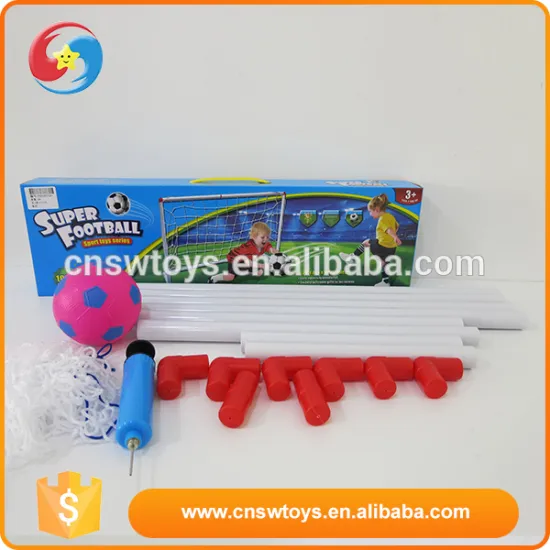 High quality rose red children with inflator plastic football door frame toy