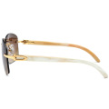 Natural Black Bullhorn Sunglasses