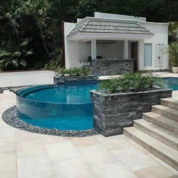 Clear curved shape acrylic panel for pool wall
