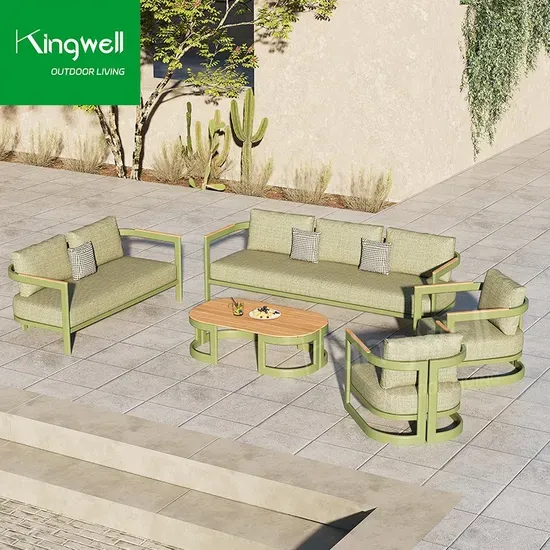 Modern Outdoor Sofa Set with Aluminum Sectional Garden Patio Furniture
