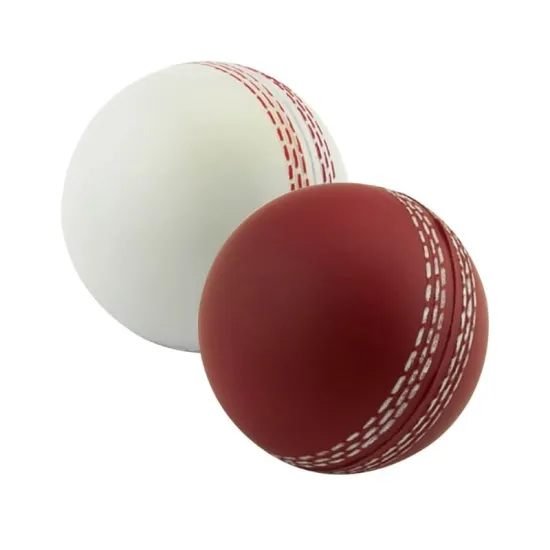 Custom Logo Print Anti-Stress Relief PU Foam Cricket Stress Ball (63mm/70mm)