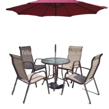 All Weather Proof Coffee Brown 5-Piece Outdoor Patio Furniture Set
