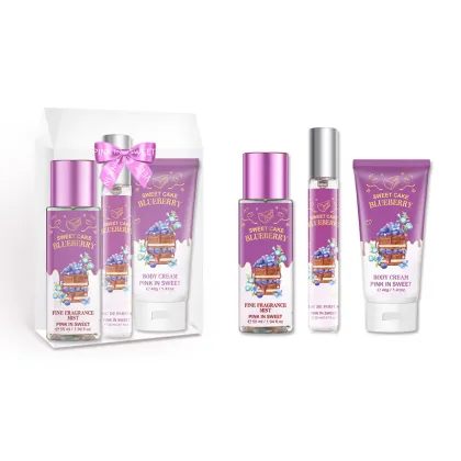 Natural Body Care Set for Women - 3pcs Fragrance Body Lotion and Body Mist