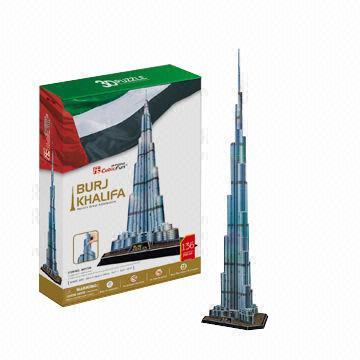 Dubai Khalifa 3D Puzzle Toy with Non-poisonous Paper Material