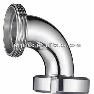 Sanitary stainless steel threaded 90 degree pipe elbow