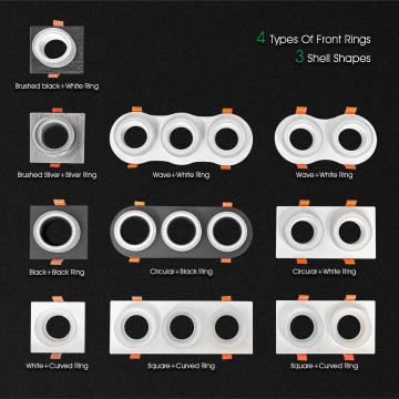 Modern Frame LED Embedded Spotlight: Acrylic Material Lamp Housing