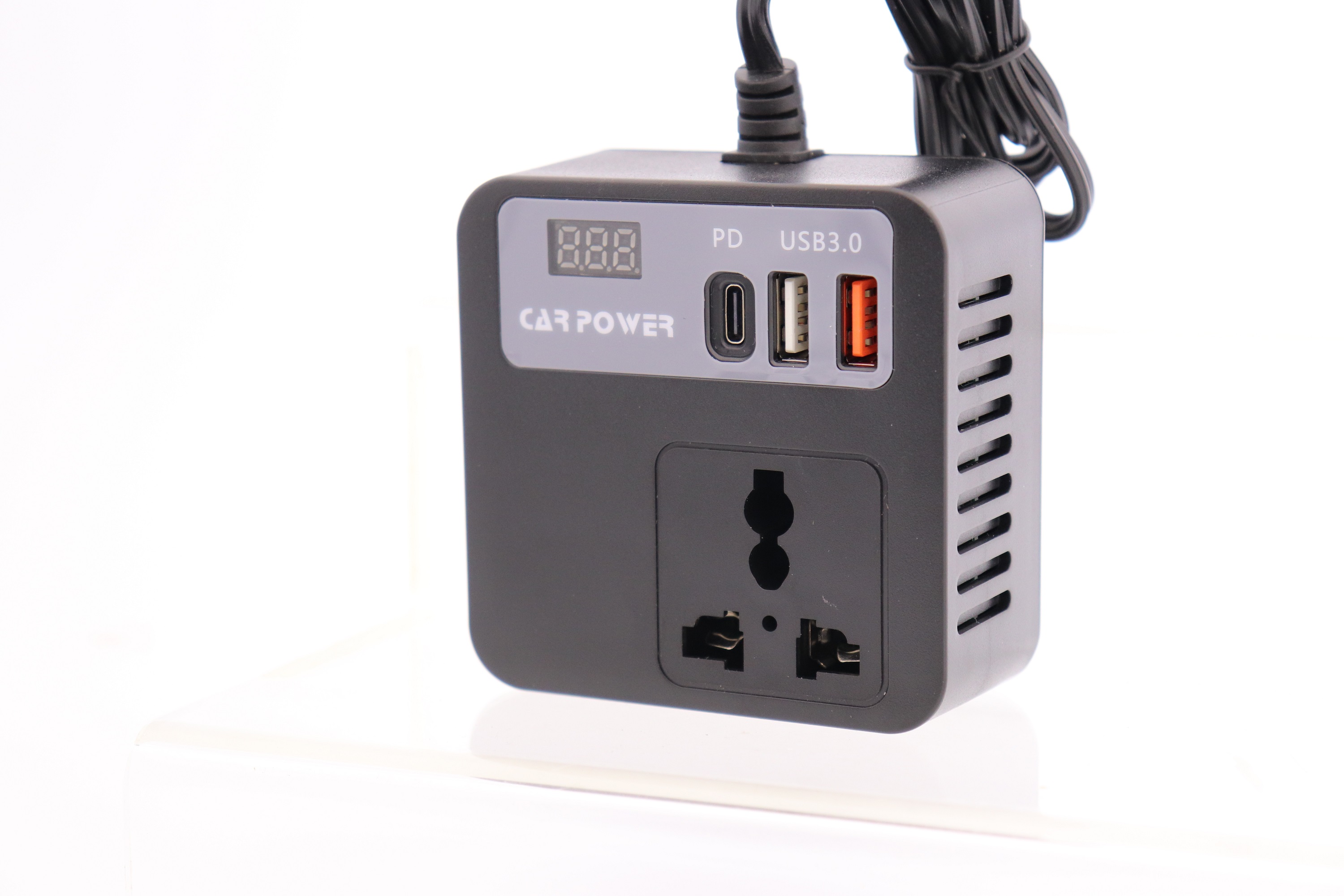 Inverter Daya Mobil Pintar 12V/24V hingga 220V dengan USB QC3.0 PD