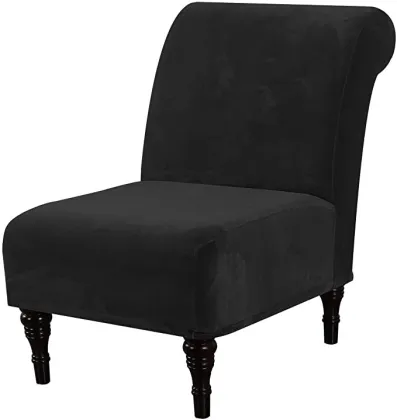 Velvet Accent Chair Covers Stretch Armless Chair Covers