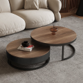 Modern Nesting Coffee Table Set with Drawer